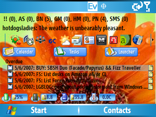 Myk's MotoQ Home Screen